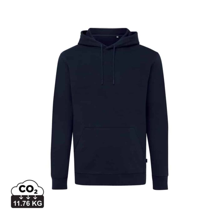 Sweatshirts unisexes durables couleur bleu marine en 50% recyclé et 50% organiquede la marque iqoniq