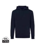 Sweatshirts unisexes durables couleur bleu marine en 50% recyclé et 50% organiquede la marque iqoniq