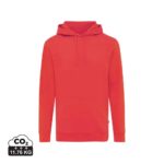 Sweatshirts unisexes durables couleur luscious red en 50% recyclé et 50% organiquede la marque iqoniq