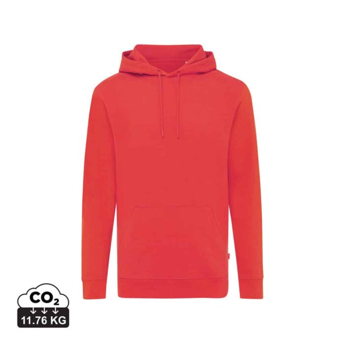Sweatshirts unisexes durables couleur luscious red en 50% recyclé et 50% organiquede la marque iqoniq