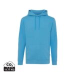 Sweatshirts unisexes durables couleur tranquil blue en 50% recyclé et 50% organiquede la marque iqoniq