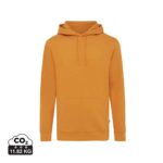 Sweatshirts unisexes durables couleur sundial orange en 50% recyclé et 50% organiquede la marque iqoniq