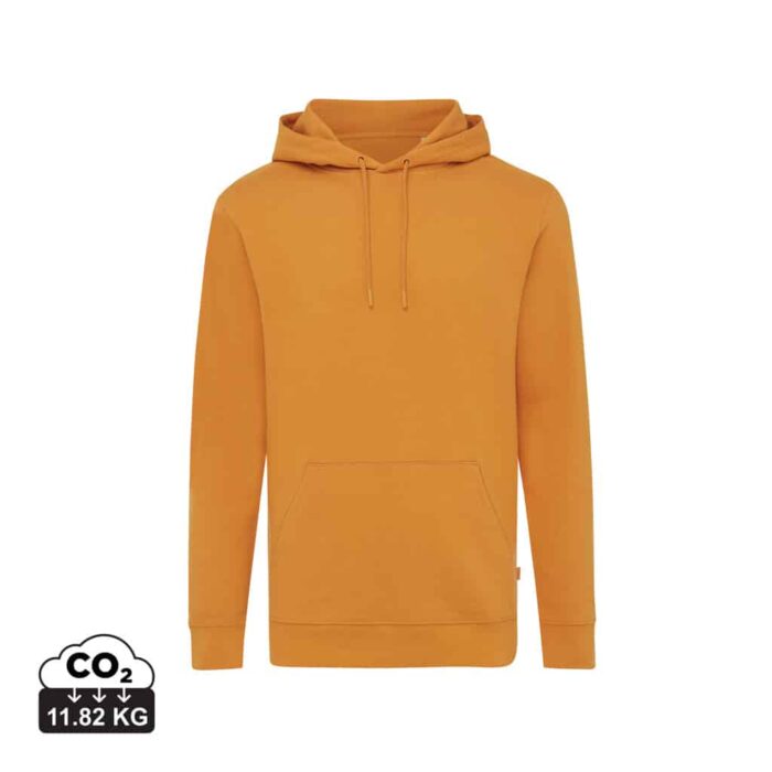 Sweatshirts unisexes durables couleur sundial orange en 50% recyclé et 50% organiquede la marque iqoniq