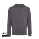 Sweatshirts unisexes durables couleur antracite en 50% recyclé et 50% organiquede la marque iqoniq