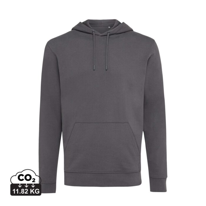Sweatshirts unisexes durables couleur antracite en 50% recyclé et 50% organiquede la marque iqoniq