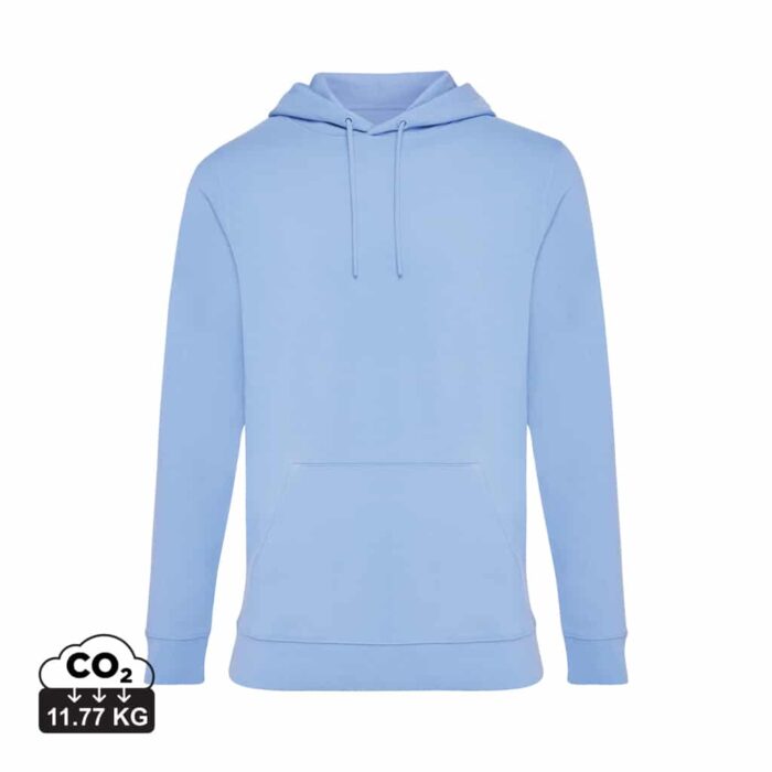 Sweatshirts unisexes durables couleur sky blue en 50% recyclé et 50% organiquede la marque iqoniq