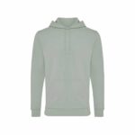 Sweatshirts unisexes durables couleur Iceberg green en 50% recyclé et 50% organiquede la marque iqoniq