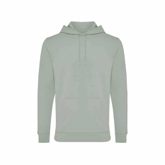 Sweatshirts unisexes durables couleur Iceberg green en 50% recyclé et 50% organiquede la marque iqoniq