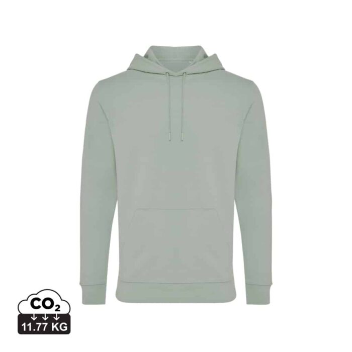 Sweatshirts unisexes durables couleur Iceberg green en 50% recyclé et 50% organiquede la marque iqoniq