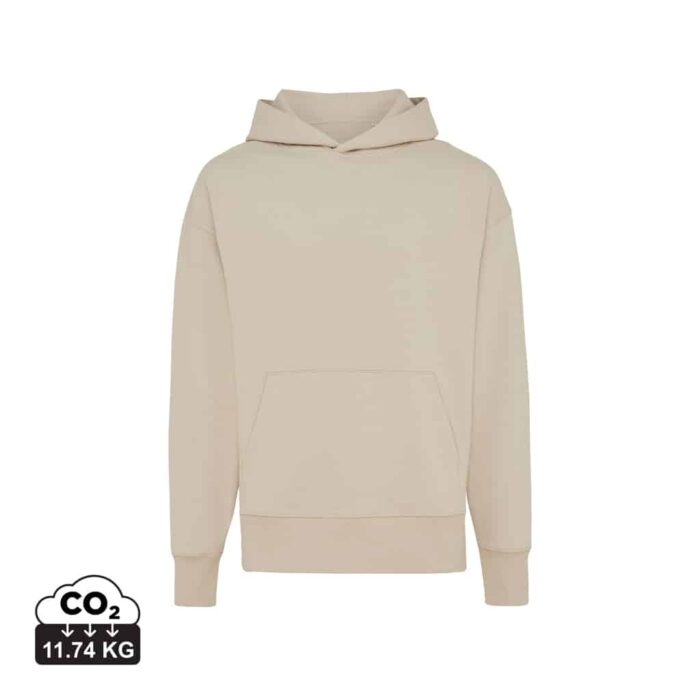 Sweatshirts unisexes durables couleur desert en 50% recyclé et 50% organiquede la marque iqoniq
