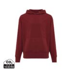 Sweatshirts unisexes durables couleur rouge bordeaux en 50% recyclé et 50% organiquede la marque iqoniq