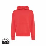 Sweatshirts unisexes durables couleur luscious red en 50% recyclé et 50% organiquede la marque iqoniq