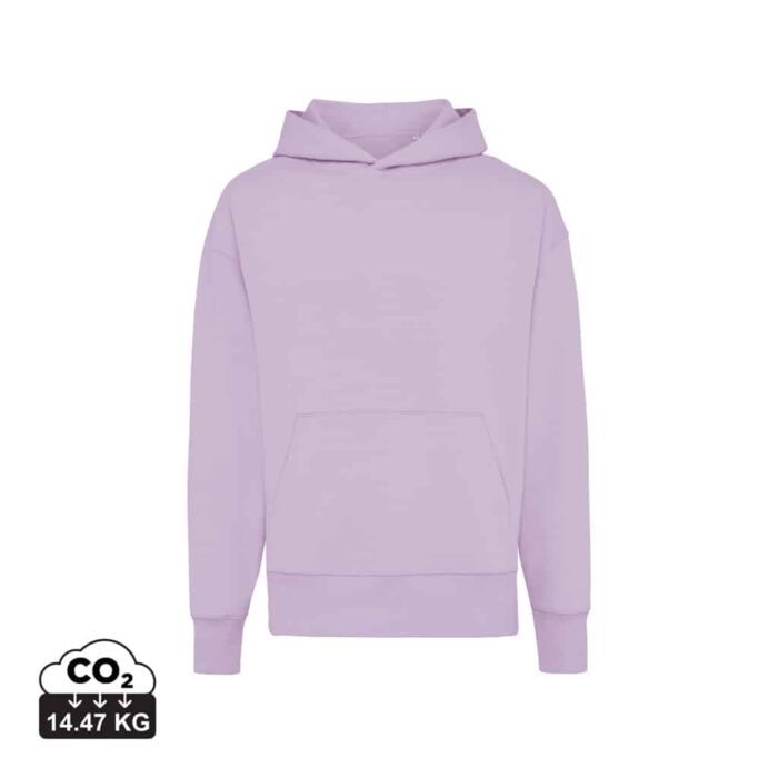 Sweatshirts unisexes durables couleur lavender en 50% recyclé et 50% organiquede la marque iqoniq