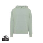 Sweatshirts unisexes durables couleur Iceberg green en 50% recyclé et 50% organiquede la marque iqoniq