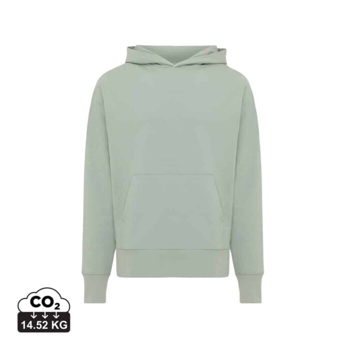 Sweatshirts unisexes durables couleur Iceberg green en 50% recyclé et 50% organiquede la marque iqoniq
