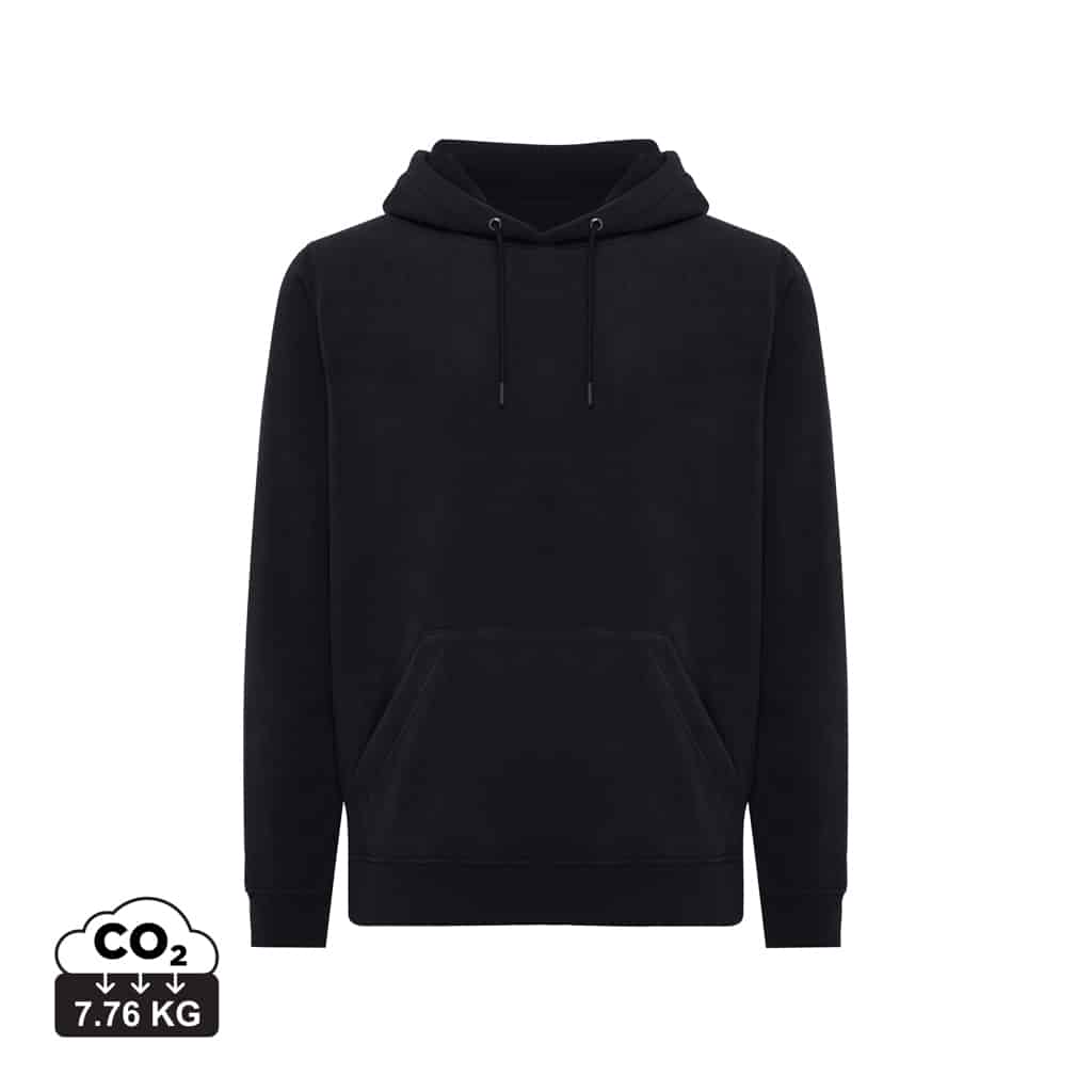 sweat_à_capuche_polaires_unisexes_durables_iqoniq_100%_polyester_recyclé_noir Sweat à capuche polaires unisexes durables couleur noir en 100% polyester recycléde la marque iqoniq