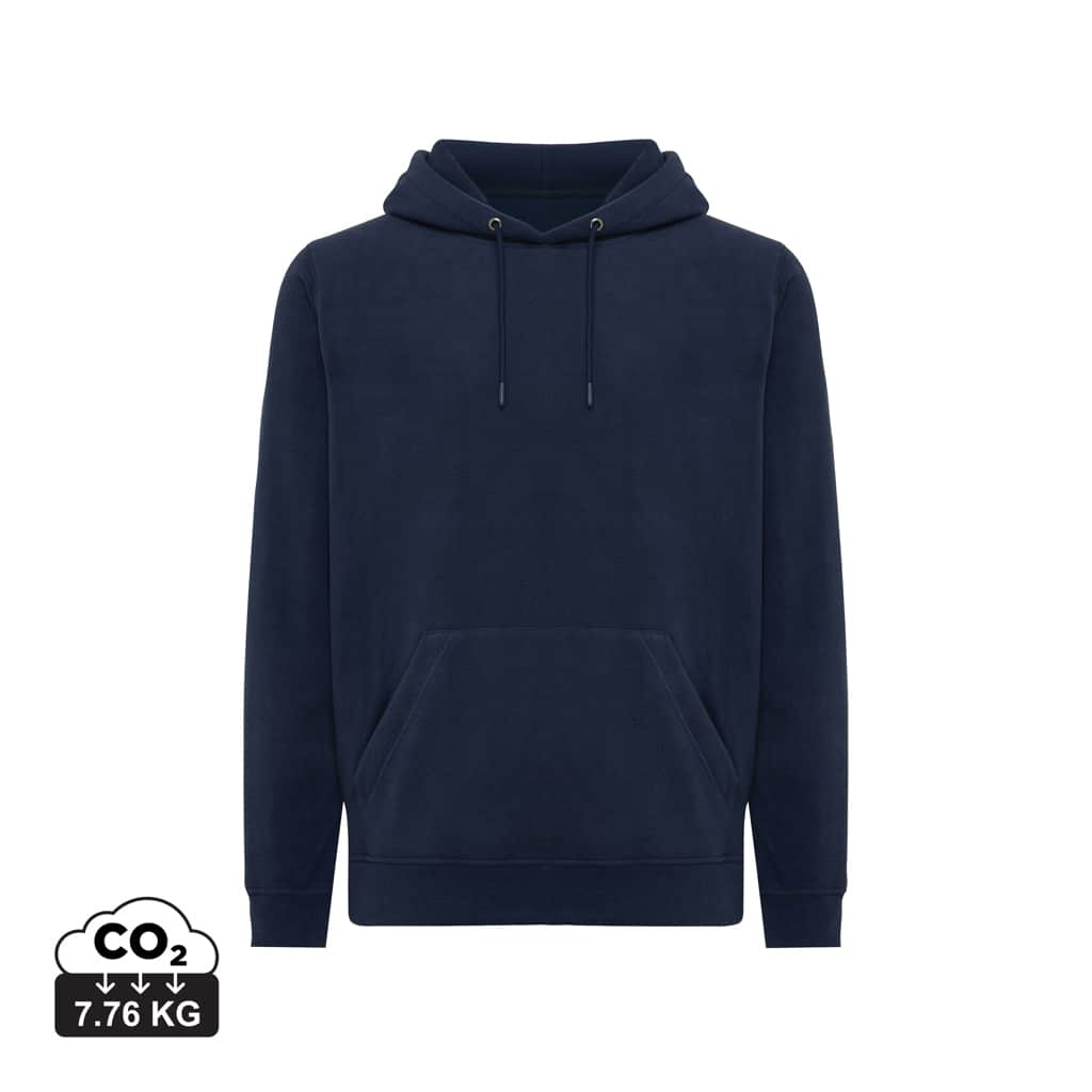 sweat_à_capuche_polaires_unisexes_durables_iqoniq_100%_polyester_recyclé_bleu_marine Sweat à capuche polaires unisexes durables couleur bleu marine en 100% polyester recycléde la marque iqoniq