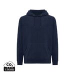 Sweat à capuche polaires unisexes durables couleur bleu marine en 100% polyester recycléde la marque iqoniq