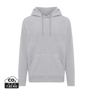 Sweat à capuche polaires unisexes durables couleur storm grey en 100% polyester recycléde la marque iqoniq