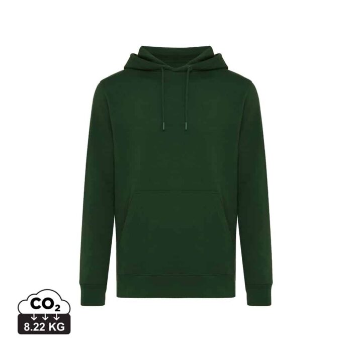 Sweatshirts unisexes durables couleur forest green en 30% recyclé et 70% organiquede la marque iqoniq