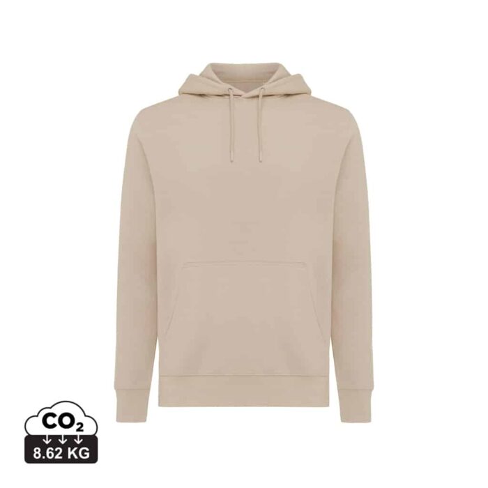 Sweatshirts unisexes durables couleur desert en 30% recyclé et 70% organiquede la marque iqoniq