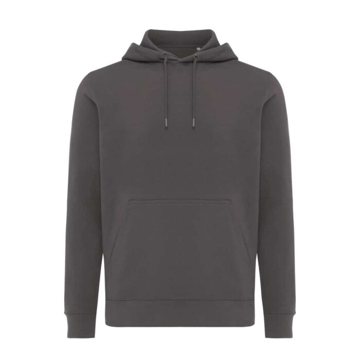 Sweatshirts unisexes durables couleur antracite en 30% recyclé et 70% organiquede la marque iqoniq