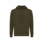 Sweatshirts unisexes durables couleur kaki en 30% recyclé et 70% organiquede la marque iqoniq