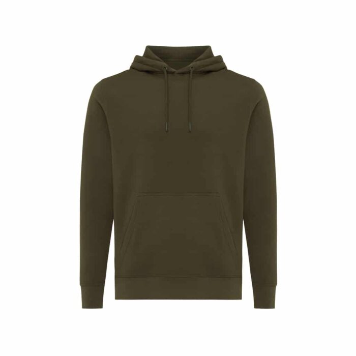Sweatshirts unisexes durables couleur kaki en 30% recyclé et 70% organiquede la marque iqoniq