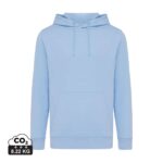 Sweatshirts unisexes durables couleur sky blue en 30% recyclé et 70% organiquede la marque iqoniq