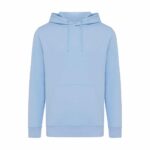 Sweatshirts unisexes durables couleur sky blue en 30% recyclé et 70% organiquede la marque iqoniq