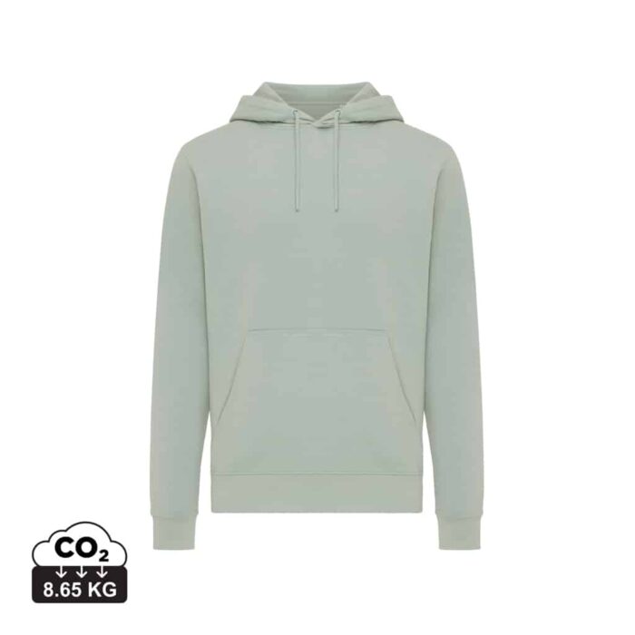 Sweatshirts unisexes durables couleur Iceberg green en 30% recyclé et 70% organiquede la marque iqoniq