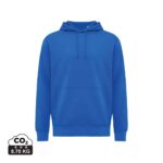 Sweatshirts unisexes durables couleur bleu royal en 30% recyclé et 70% organiquede la marque iqoniq