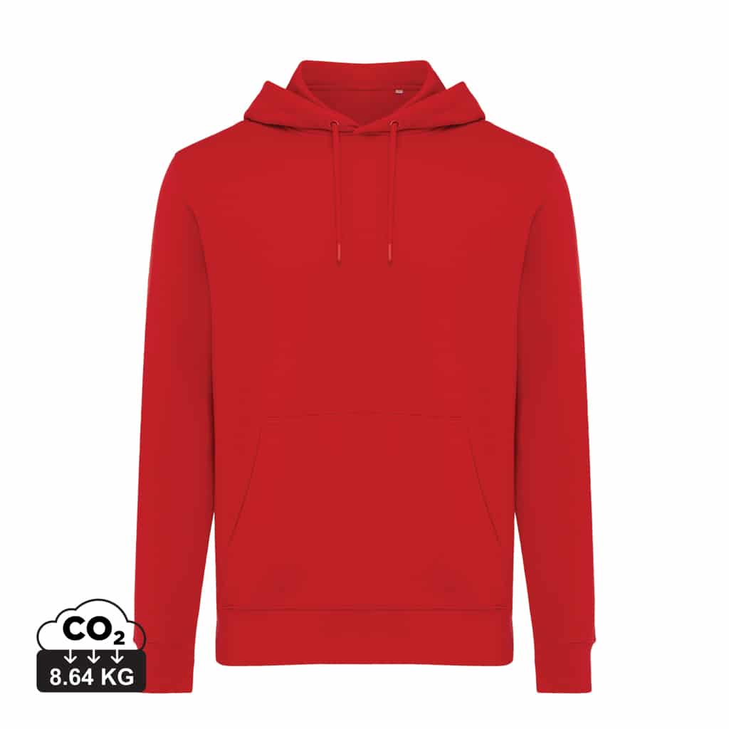 sweatshirts_unisexes_durables_iqoniq_30%_recyclé_et_70%_organique_rouge Sweatshirts unisexes durables couleur rouge en 30% recyclé et 70% organiquede la marque iqoniq