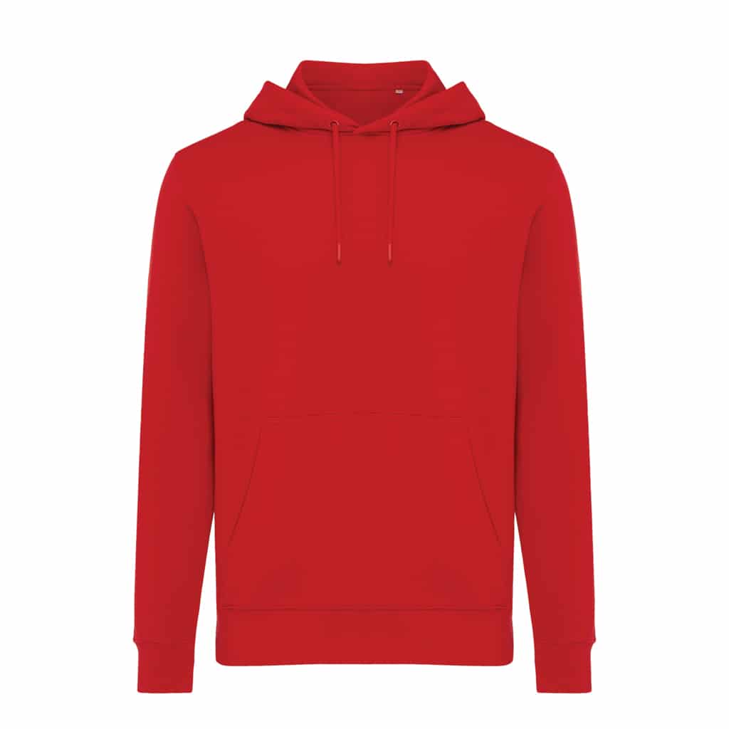 sweatshirts_unisexes_durables_iqoniq_30%_recyclé_et_70%_organique_rouge Sweatshirts unisexes durables couleur rouge en 30% recyclé et 70% organiquede la marque iqoniq