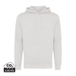 Sweatshirts unisexes durables couleur light heather grey en 30% recyclé et 70% organiquede la marque iqoniq