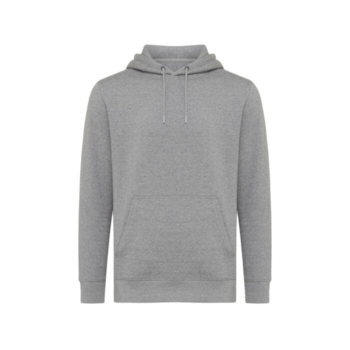 Sweatshirts unisexes durables couleur light heather anthracite en 30% recyclé et 70% organiquede la marque iqoniq