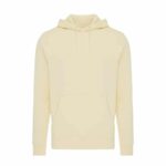 Sweatshirts unisexes durables couleur cream yellow en 30% recyclé et 70% organiquede la marque iqoniq