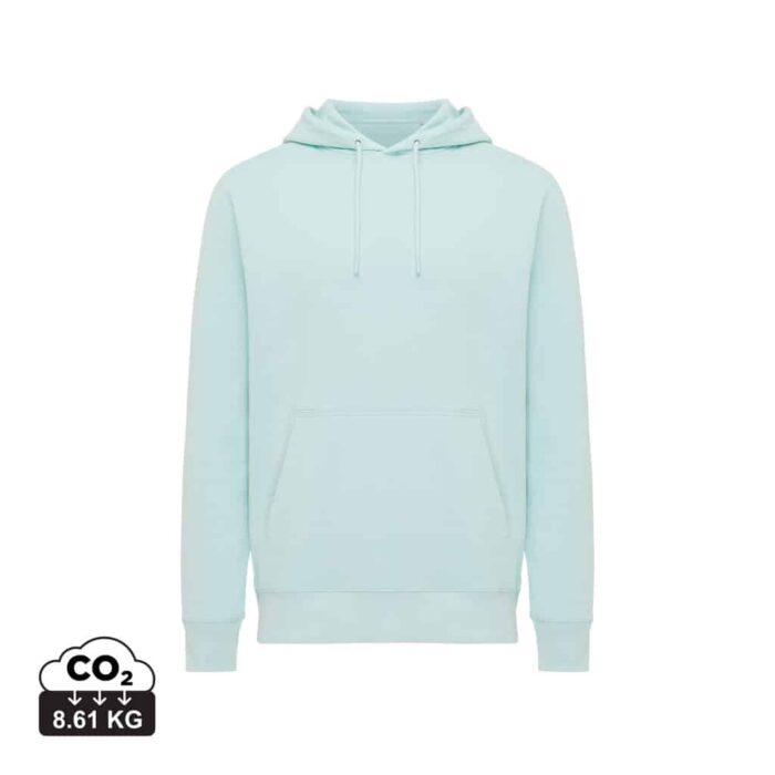 Sweatshirts unisexes durables couleur crushed mint en 30% recyclé et 70% organiquede la marque iqoniq