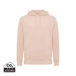 Sweatshirts unisexes durables couleur peach nectar en 30% recyclé et 70% organiquede la marque iqoniq