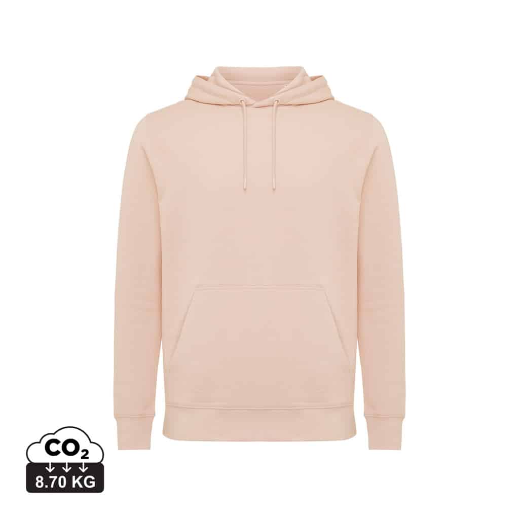 sweatshirts_unisexes_durables_iqoniq_30%_recyclé_et_70%_organique_peach_nectar Sweatshirts unisexes durables couleur peach nectar en 30% recyclé et 70% organiquede la marque iqoniq