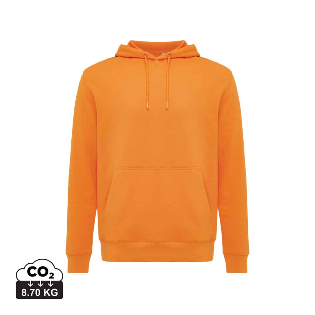 sweatshirts_unisexes_durables_iqoniq_30%_recyclé_et_70%_organique_orange Sweatshirts unisexes durables couleur orange en 30% recyclé et 70% organiquede la marque iqoniq