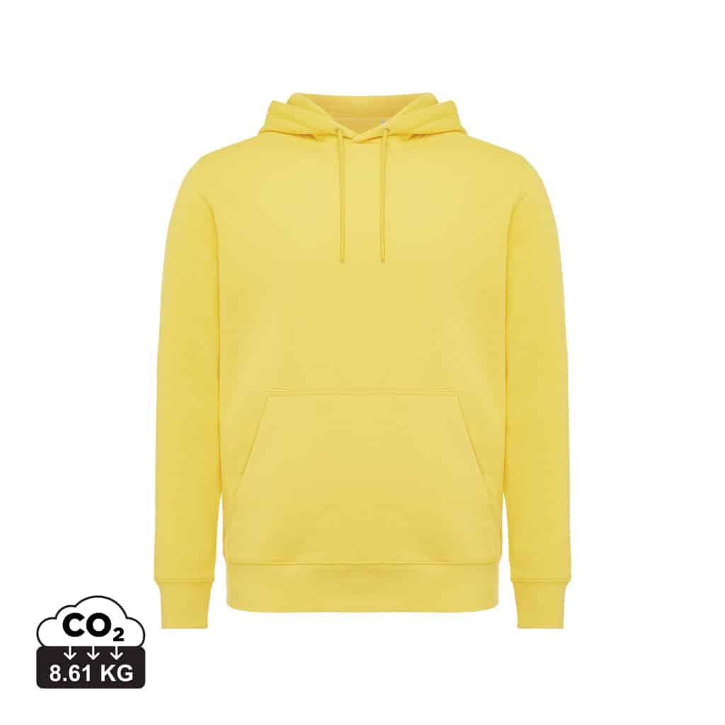 sweatshirts_unisexes_durables_iqoniq_30%_recyclé_et_70%_organique_jaune Sweatshirts unisexes durables couleur jaune en 30% recyclé et 70% organiquede la marque iqoniq