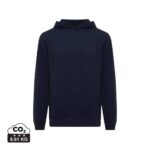 Sweatshirts unisexes durables couleur bleu marine en 30% recyclé et 70% organiquede la marque iqoniq