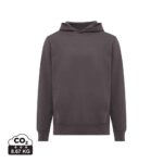 Sweatshirts unisexes durables couleur antracite en 30% recyclé et 70% organiquede la marque iqoniq