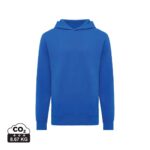 Sweatshirts unisexes durables couleur bleu royal en 30% recyclé et 70% organiquede la marque iqoniq