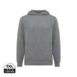 Sweatshirts unisexes durables couleur light heather anthracite en 30% recyclé et 70% organiquede la marque iqoniq