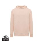 Sweatshirts unisexes durables couleur peach nectar en 30% recyclé et 70% organiquede la marque iqoniq