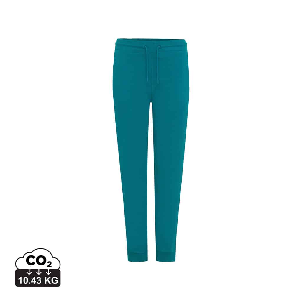 pantalons_unisexes_durables_iqoniq_50%_recyclé_et_50%_organique_verdigris Pantalons unisexes durables couleur verdigris en 50% recyclé et 50% organiquede la marque iqoniq