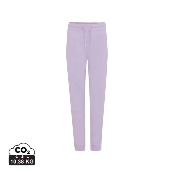 Pantalons unisexes durables couleur lavender en 50% recyclé et 50% organiquede la marque iqoniq
