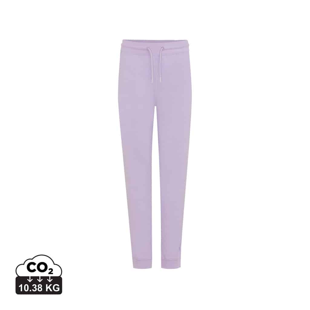 pantalons_unisexes_durables_iqoniq_50%_recyclé_et_50%_organique_lavender Pantalons unisexes durables couleur lavender en 50% recyclé et 50% organiquede la marque iqoniq
